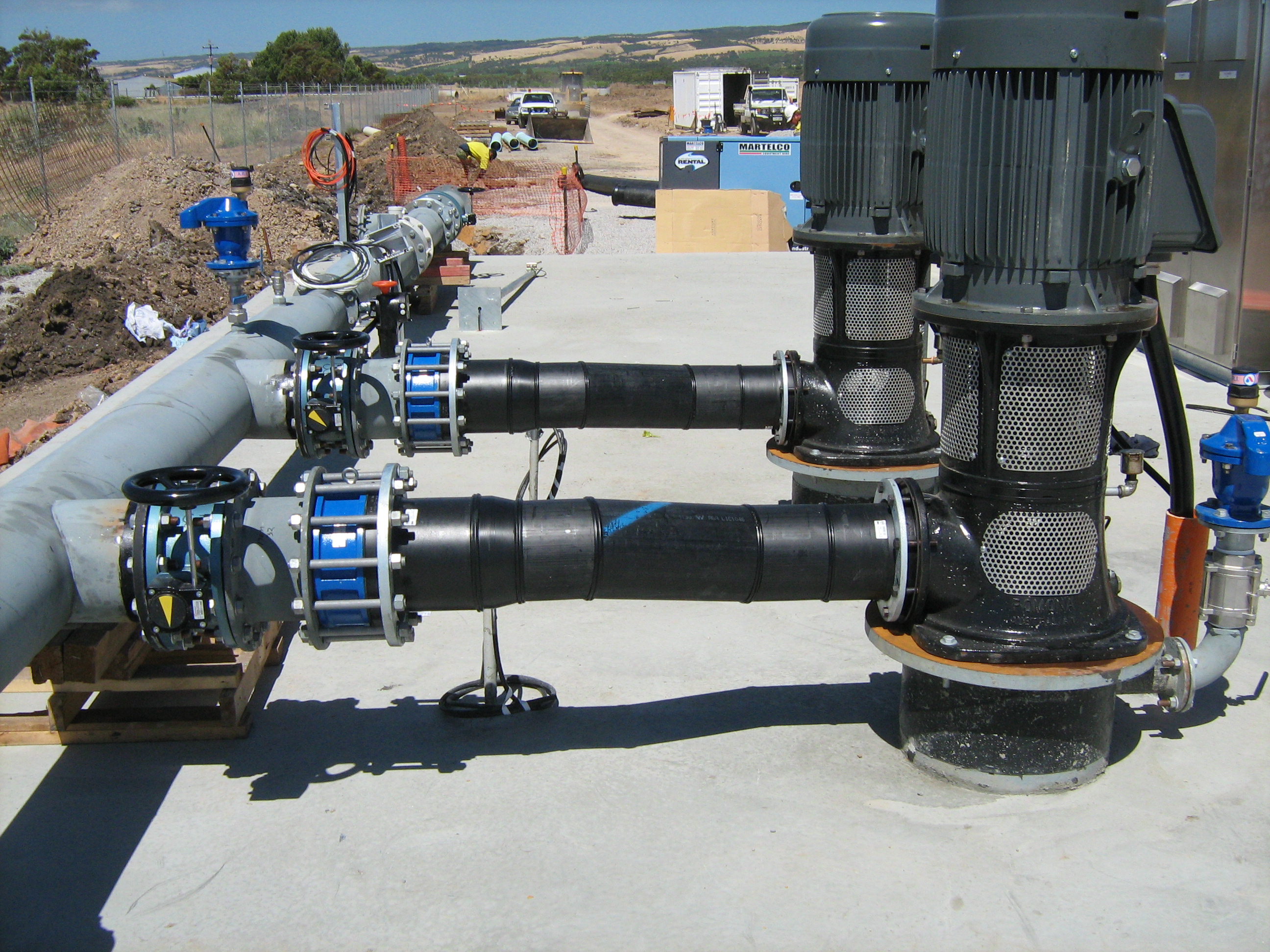 example site for PPF systems, poly pipe fabrication